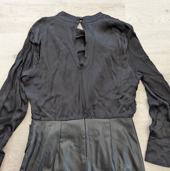 Anthropologie Maeve Plunge Faux Leather Dress Size 10 - Picture 10 of 10